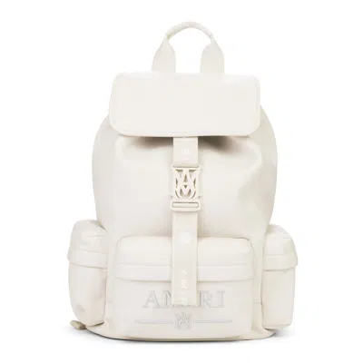 Amiri Alabaster Nappa Logo Embroidery Rucksack