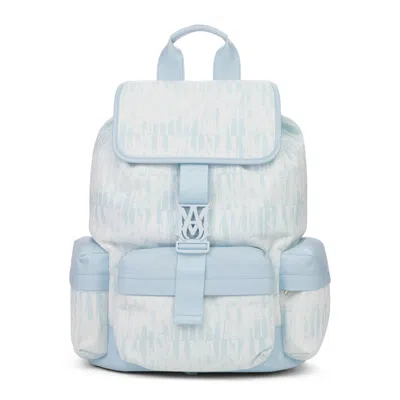 Amiri Baby Blue Jacquard Logo Tie Dye Rucksack