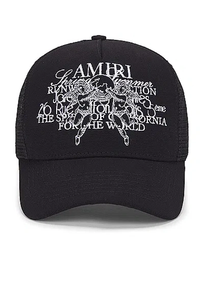 Amiri Cherub Trucker Hat In Black