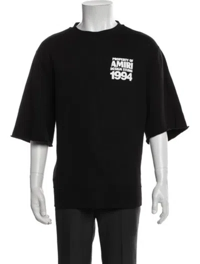 Pre-owned Amiri Graphic Print Crew Neck Sweatshirt In Black