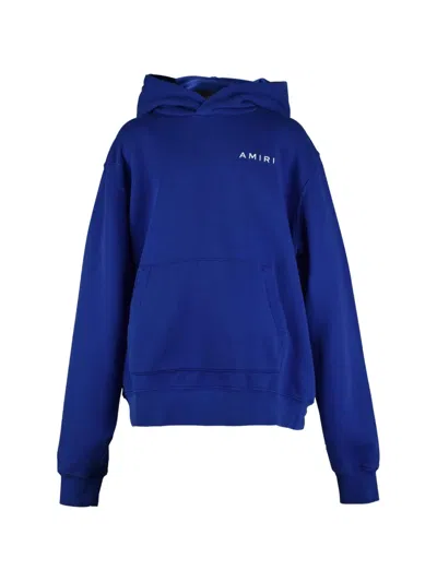 Amiri Kids' Logo Bone Detail Hoodie In Blue