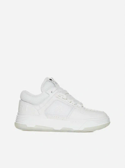 Amiri Ma-1 Leather And Mesh Sneakers In White