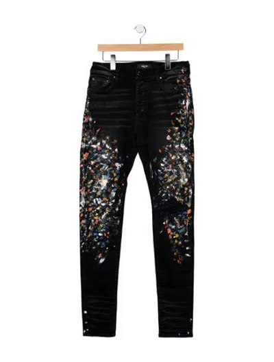 Pre-owned Amiri Mid-rise Skinny Leg Jeans In Black