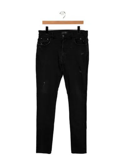 Pre-owned Amiri Mid-rise Skinny Leg Jeans In Black