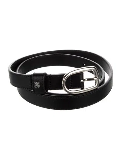 Pre-owned Amiri Skinny Leather Waist Belt In Black