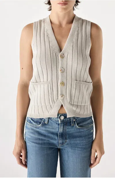 Amo Marlowe Sweater Vest In Saltstone In Beige