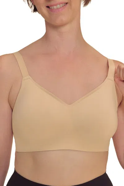 Amoena Linda Padded Wire-free Pocketed Mastectomy Bra In Neutral