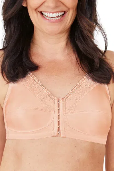 Amoena Nancy Wire-free Bra With Front Closure In Neutral