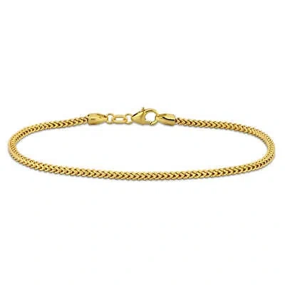 Pre-owned Amour 1.85mm Franco Link Bracelet In 10k Yellow Gold, 7.25 In