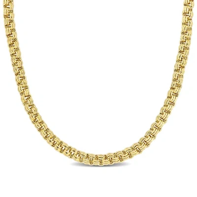 Amour Ladies 14k Yellow Gold Link Chain Necklace Size 18 Inches