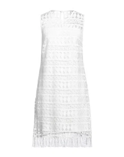 Ana Alcazar Woman Mini Dress White Size 12 Polyester