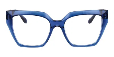 Ana Hickmann Ah6588 T02 Women's Glasses Blue Size 55 - Free Lenses - Blue Light Block Available
