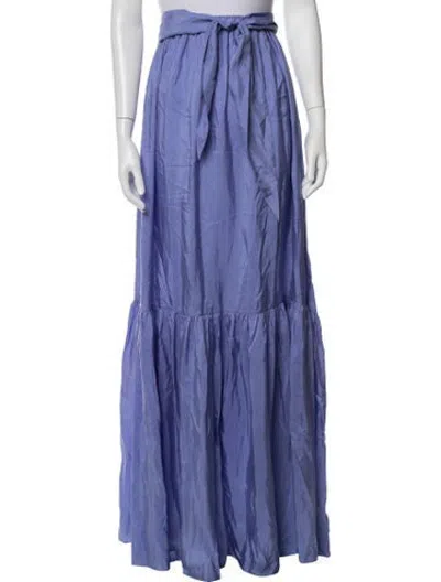 Pre-owned Anaak Silk Long Skirt In Purple