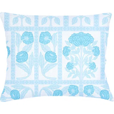 Anaya Blossom Field Linen Pillow Sham In Blue