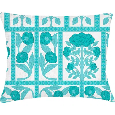 Anaya Blossom Field Linen Pillow Sham In Blue