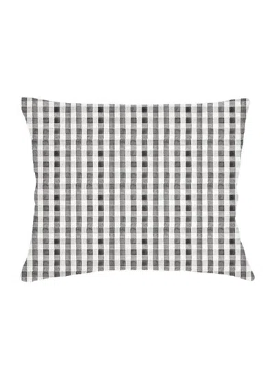 Anaya Gingham Linen Pillow Sham In Black