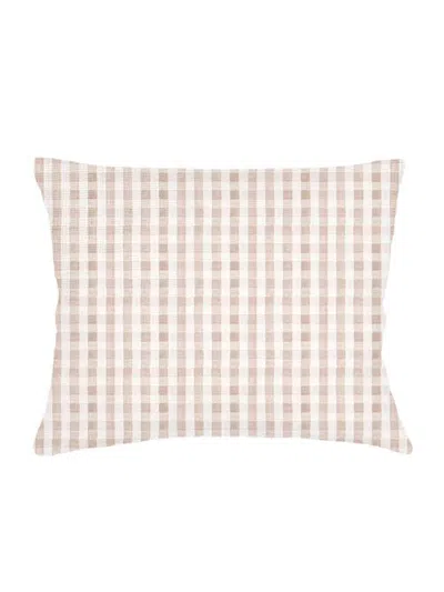 Anaya Gingham Linen Pillow Sham In Neutral
