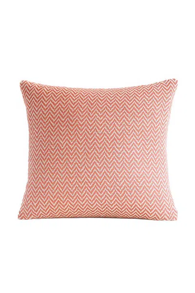 Anaya Herringbone Bay Pillow In Polished Pink