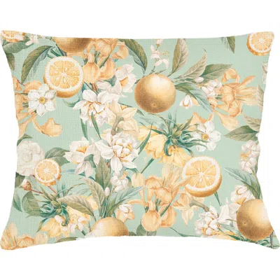 Anaya Lemon Bloom Linen Pillow Sham In Multi