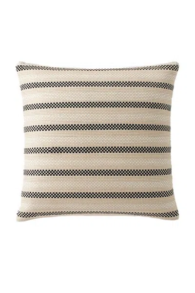 Anaya Marina Stripe Pillow In Black