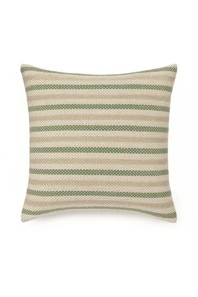 Anaya Marina Stripe Pillow In Pure Green