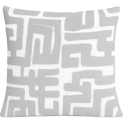 Anaya Nomad Maze Pillow In Light Grey