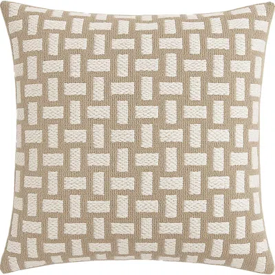 Anaya Ocean Lattice Pillow In Rustic Beige