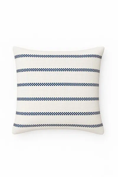 Anaya Regatta Stripe Pillow In Navy Blue