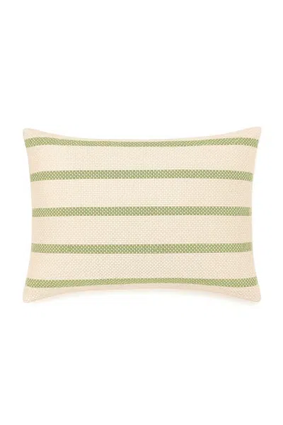 Anaya Regatta Stripe Pillow In Pure Green