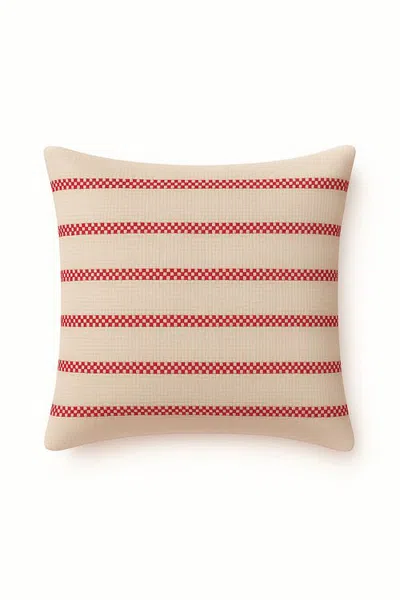 Anaya Regatta Stripe Pillow In Red