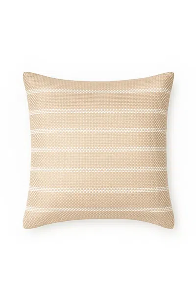Anaya Regatta Stripe Pillow In Sandy Beige