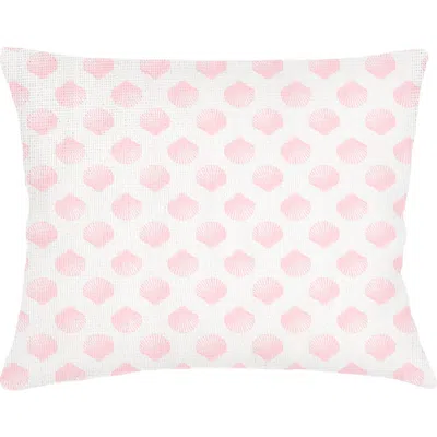 Anaya Retro Shell Linen Pillow Sham In Pink