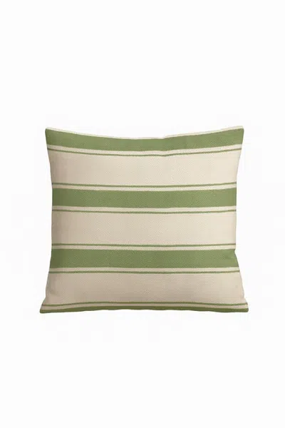 Anaya Sail Stripe Pillow In Pure Green