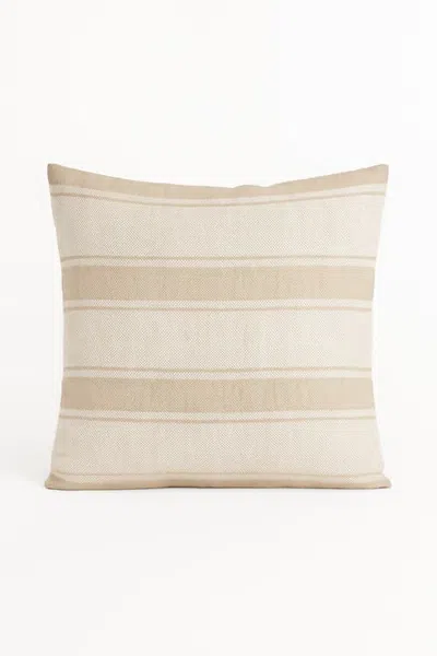 Anaya Sail Stripe Pillow In Sandy Beige