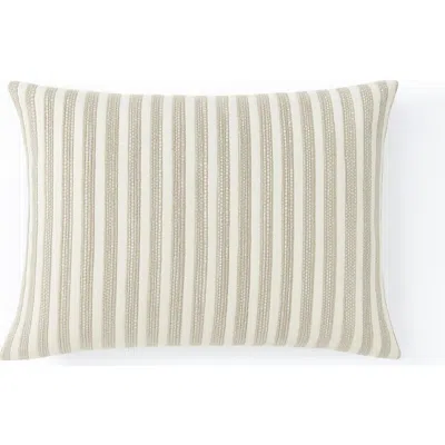 Anaya Sandbar Stripe Pillow In Natural Beige