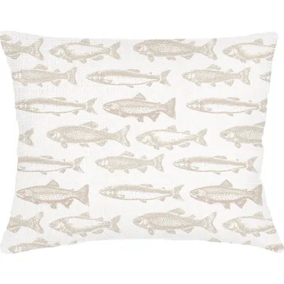 Anaya School Of Fish Linen Pillow Sham In Neutral