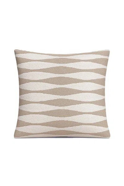 Anaya Serene Wave Pillow In Rustic Beige