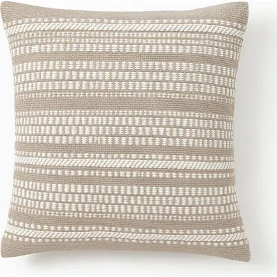Anaya Tulum Stripe Pillow In Rustic Beige