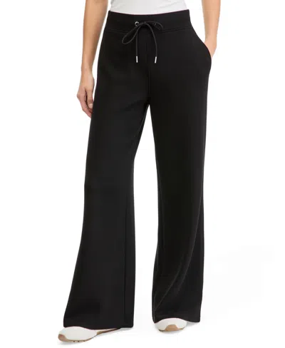 And Now This Petite Scuba High-rise Wide-leg Pants, Macy's Exclusive In Black