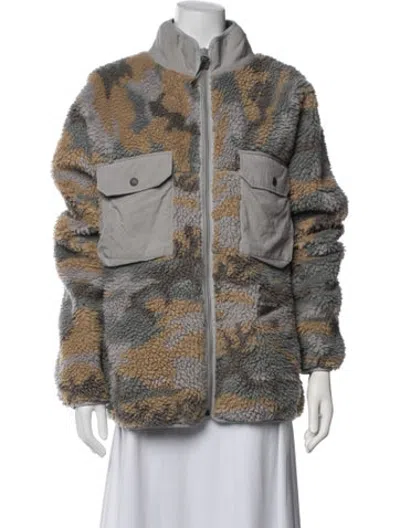 Pre-owned And Wander Camouflage Print Coat In Multicolor