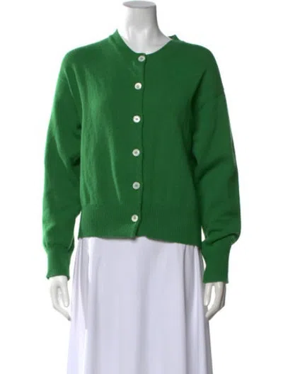 Pre-owned And-daughter Lambswool Crew Neck Sweater In Green