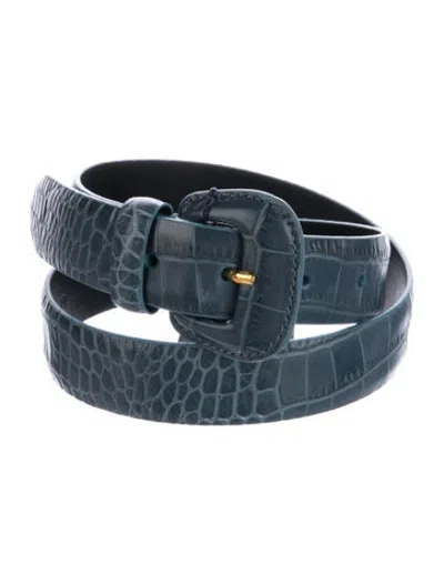 Pre-owned Anderson's Calf Leather Belt In Blue