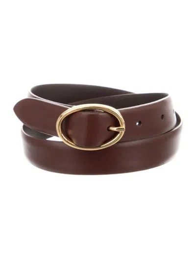 Pre-owned Anderson's Skinny Calf Leather Waist Belt In Brown