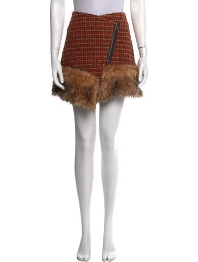 Pre-owned Andersson Bell Wool Mini Skirt In Brown