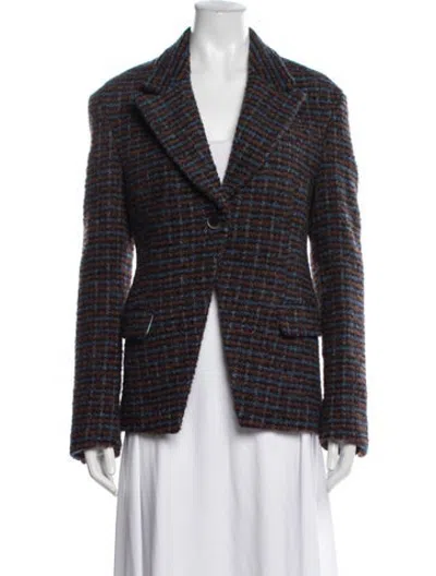 Pre-owned Andersson Bell Wool Tweed Pattern Blazer In Brown