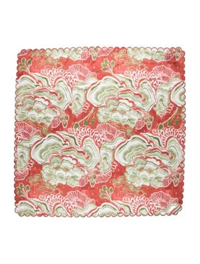 Pre-owned Andrea Iyamah Floral Print Scarf W/ Tags In Red
