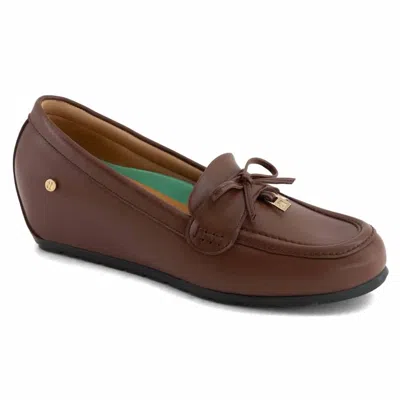 Andrea Women's Flat Loafers In Brown In Multi