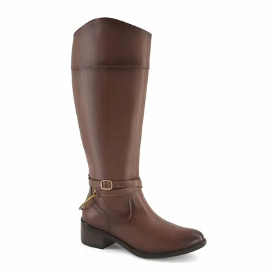 Andrea Women's Leather High Boot In Brown