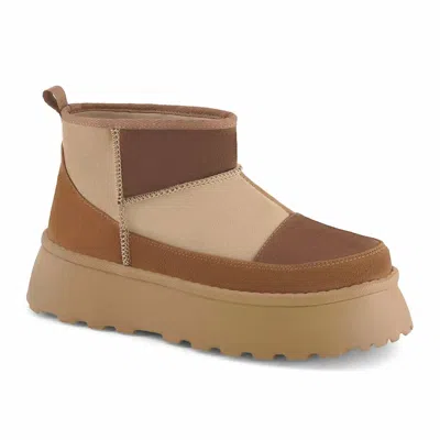 Andrea Women's Winter Booties In Light Brown In Multi