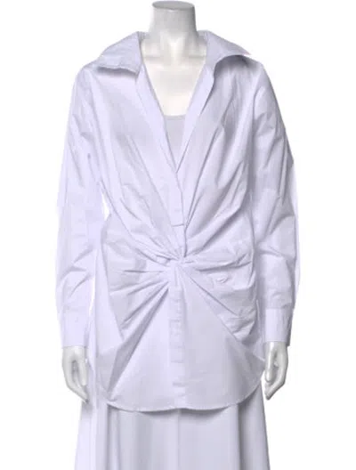 Pre-owned Andres Otalora Long Sleeve Top In White
